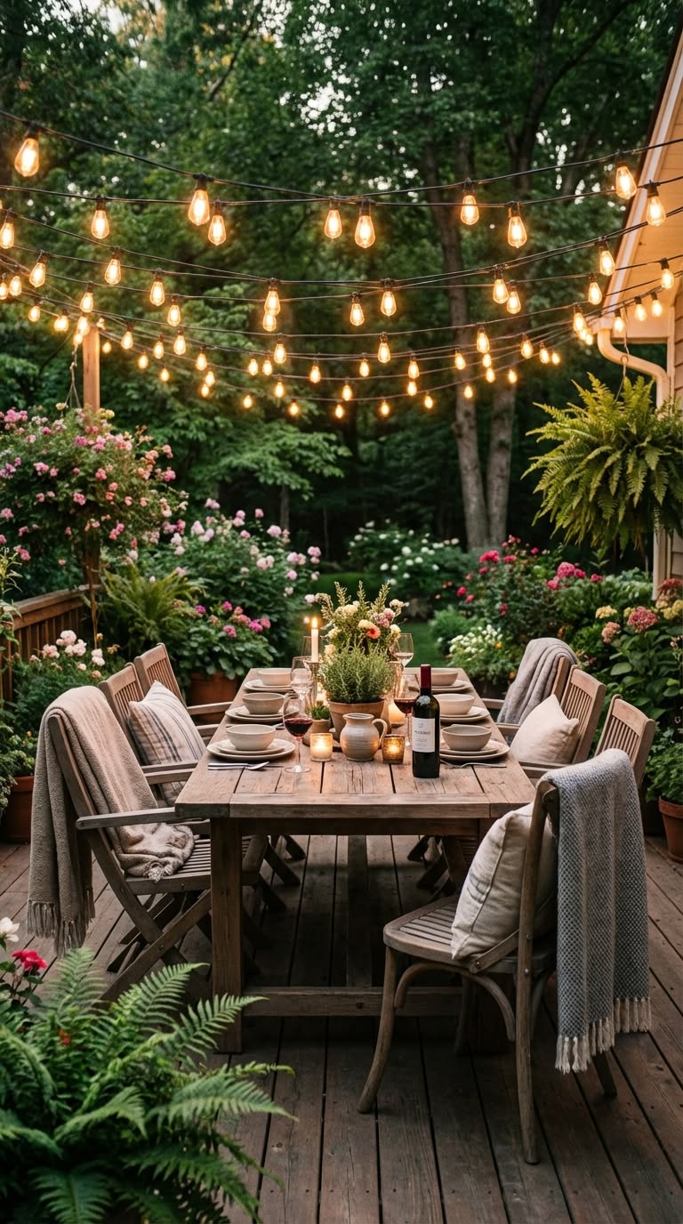 Outdoor living terrace